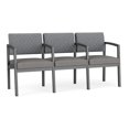 thumbnail image 1 of Fauteuil d'Attente de Réception Lenox en Acier à 3 Places / Acier Charbon / Gris / Gris, 1 of 5