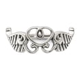 thumbnail image 5 of Auriga Fine Jewelry 925 Sterling Silver Antiqued Heart with Leaves/Wings Ring Size 6for Women, 5 of 6