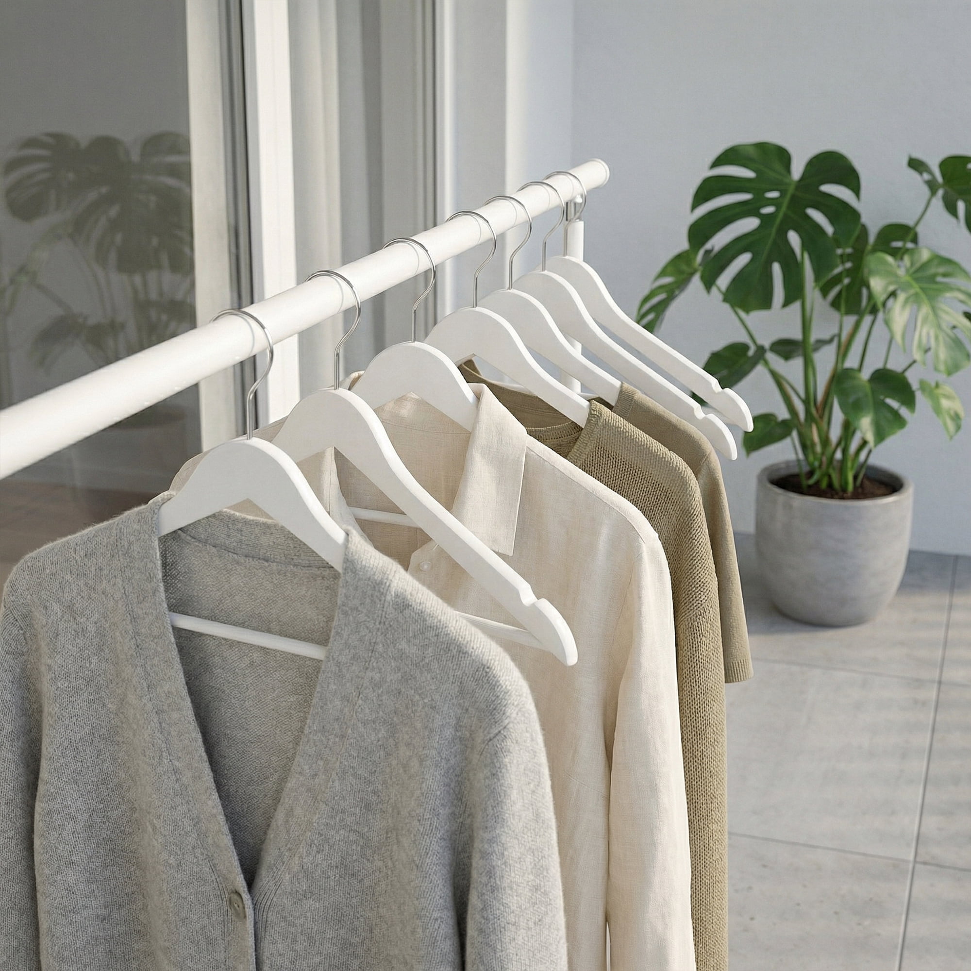 Unique Bargains 10Pcs Plastic Durable Space Saving Nonslip Hangers Gray