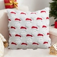 thumbnail image 1 of Funda de Cojín Navideña con Diseño de Árbol de Navidad y Copos de Nieve | Funda Suave para Cojín de Sofá | 45X45Cm | Poliéster Blanco | Decoración para Sala de Estar | 1 Funda de Cojín, 1 of 6