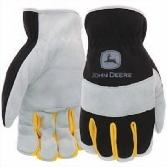 John Deere Men's XL Cowhide Leather Black Work Glove JD86020-XL