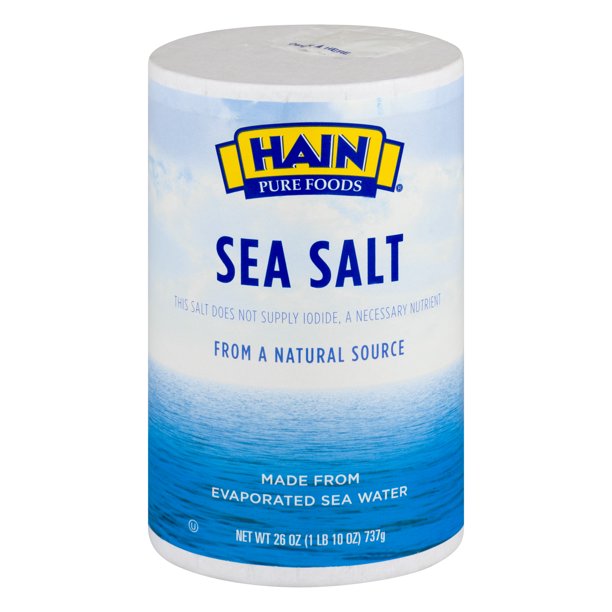 Hain Pure Foods Iodized Sea Salt, 26 oz.