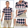 thumbnail image 2 of Women's Short Sleeve Golf Polo Shirts Quick Dry UPF 50+ Business Casual Collared Shirt Tennis Shirt Athletic Shirts Quarter Zip Pullover, 2 of 5