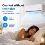 Senville 18000 BTU Mini Split Air Conditioner Heat Pump, LETO Series, 208/230V, Works with Alexa, White