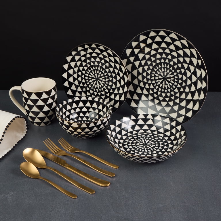 限定 テーラーメイド TW11 56°60° DG S400 2本SET Thyme & Table 60-Piece Medallion Dinnerware & Gold Flatware Set