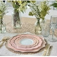 thumbnail image 4 of " OCCASIONS " 40 Pieces Pack, Heavyweight Disposable Wedding Party Plastic Plates (8'' Appetizer/Dessert Plate, Imperial Blush & Gold), 4 of 10