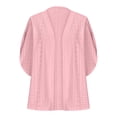 thumbnail image 6 of Kaemgyyd Womens Fall Cardigan 3/4 Sleeve Eyelet Beach Cover Ups Solid Color Lightweight Trendy Vacation Clothes, 6 of 6