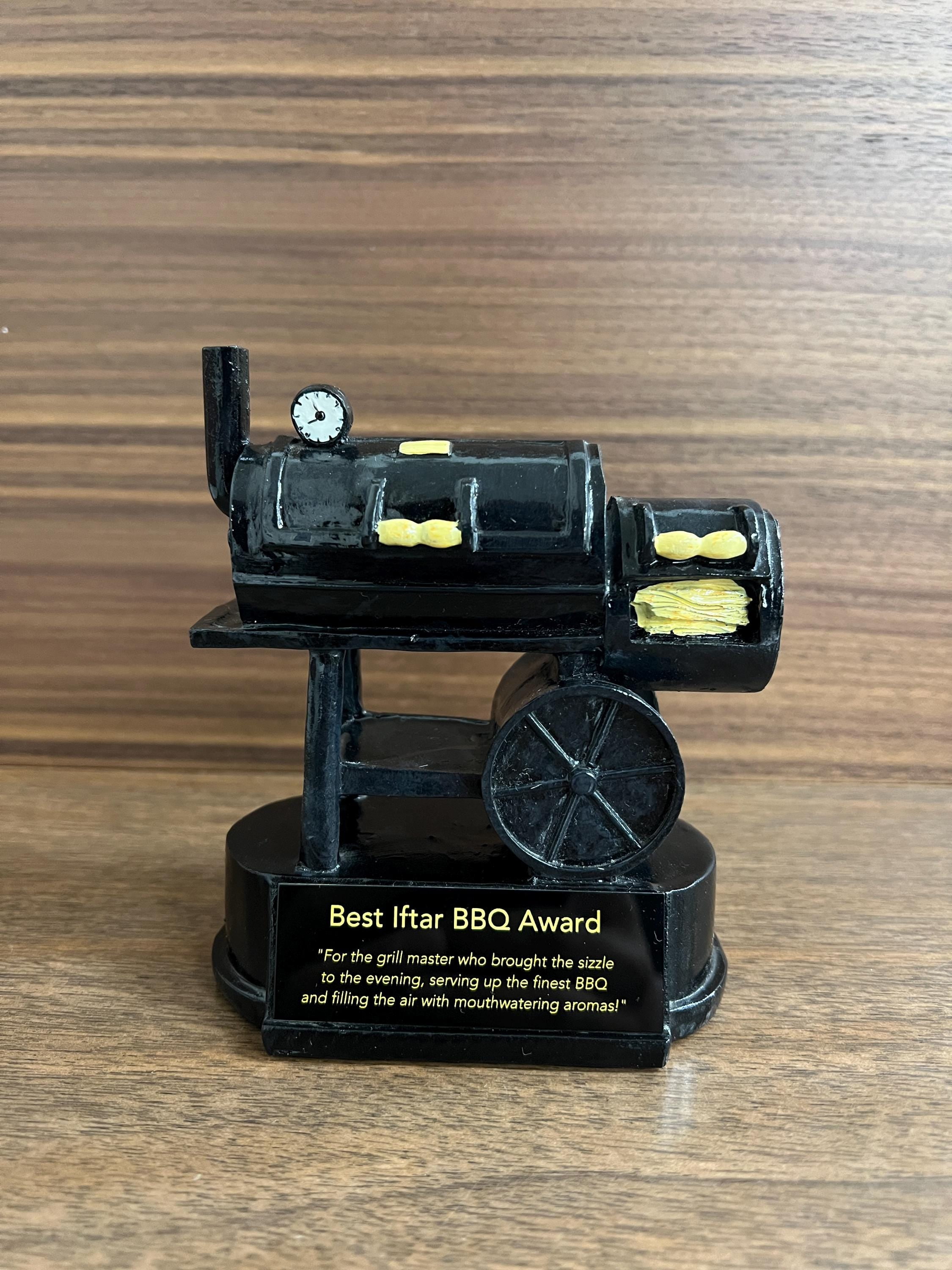 Best Iftar BBQ Trophy - Custom Engraved Ramadan Award, Personalized Grill Master Gift