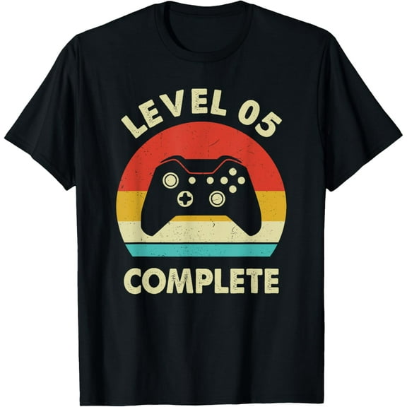 Level 5th Complete - Retro 5 Year Wedding Anniversary Gift T-Shirt