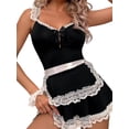thumbnail image 5 of Keeccty Women Maid Cosplay Uniform Lace Sleepwear Babydoll Lingerie Nightdress, 5 of 5