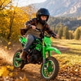 thumbnail image 6 of Gpower Gasoline 49cc Dirt Bike for Kids 13-17,2-Stroke Gas Power Mini Dirt Bike,Green, 6 of 10