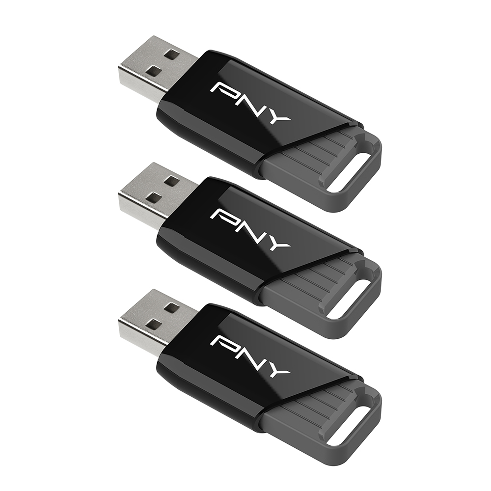 PNY 128GB Attaché X USB 3.2 Gen 1 Flash Drive, Advanced Performance Up to 130MB/s Read, Everyday Data Store & Transfer, Reliable Portable Storage, Durable, Type-A, Computers, Laptops, Desktops, 3Pack