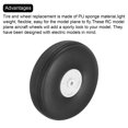 thumbnail image 4 of Uxcell RC Airplane Wheels, RC Model Airplane PU Sponge Tire Foam Wheel Black 2.9 Inch, 4 of 7