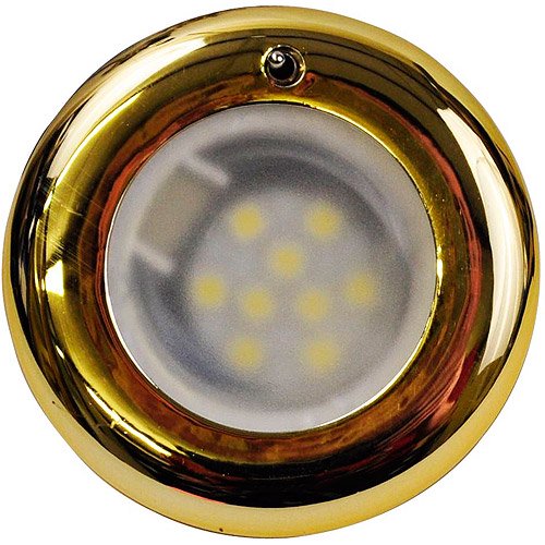 SeaSense Recessed Mount LED Accent/Ceiling Light, Brass Bezel