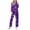Purple#10, variant on Tnhcen Women's Carnival Print Button Front Turn - down Collar Long Sleeve Full Length Pajama Set 95% Polyester 5% Spandex Soft Stretchy Sleepwear, S - 2XL