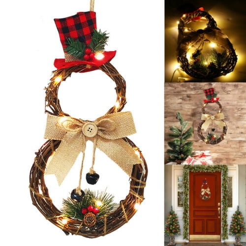 Details about   Artificial Pine Rattan Christmas Wreath Home Shopping Mall Window Door Decor New 