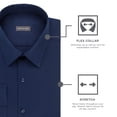 thumbnail image 5 of Camisa de vestir Van Heusen, corte regular, cuello flexible, elástico, para hombre, 5 of 5