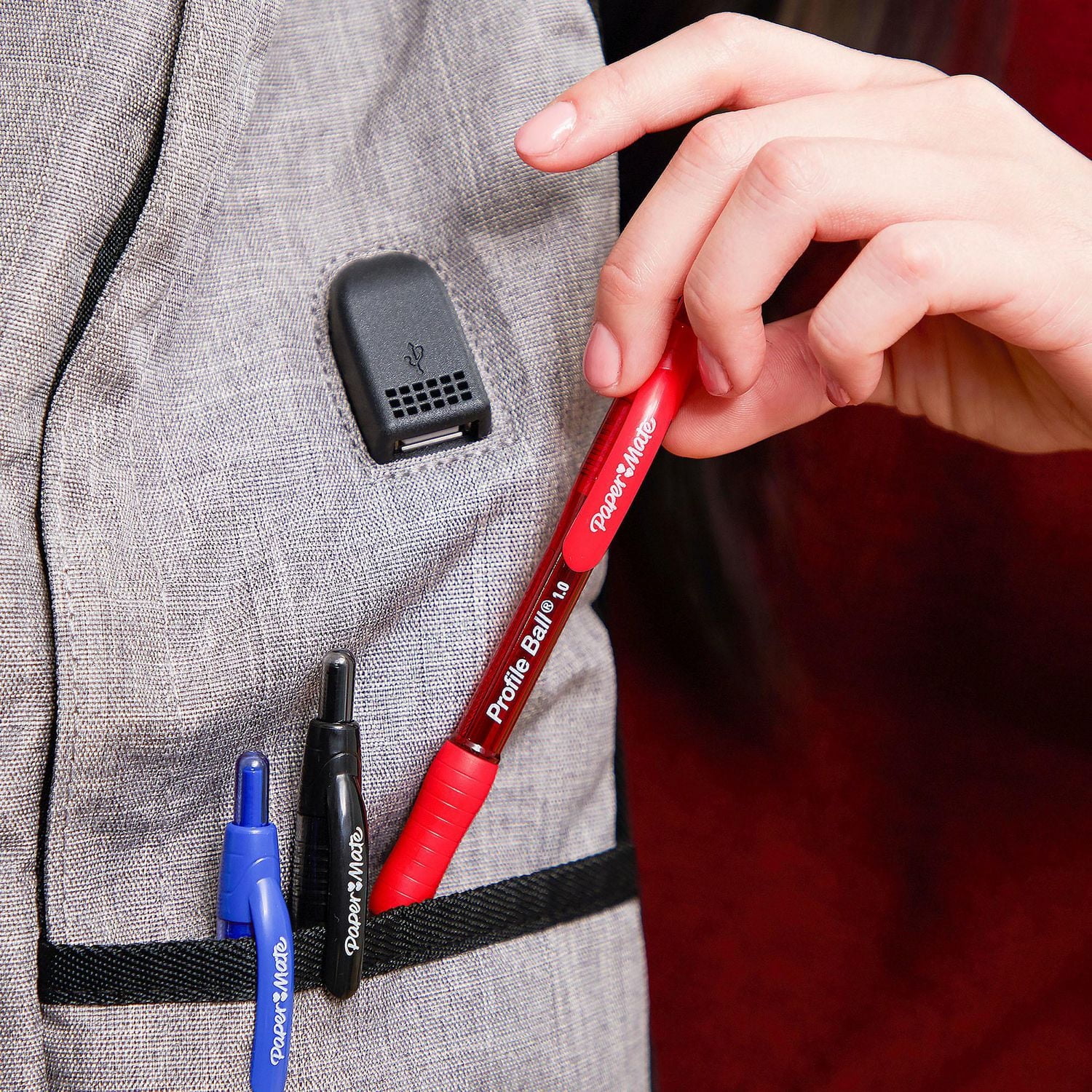 Paper Mate Profile Retractable Ballpoint Pens, Medium Point (1.0 mm), Blue