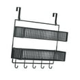 thumbnail image 4 of TISHITA Over The Door Hook Organizer, Towel Rack, Coat Hooks for Storage Over The Door, Door Hanger, Mesh Basket for Bathroom, Office, Kitchen L, 4 of 7