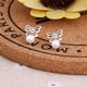thumbnail image 4 of Pendientes de botón para estudiantes femeninas, estilo coreano, personalidad simple, temperamento, lindas joyas para las orejas antialérgicas, pendientes de moda que combinan con todo, 4 of 6