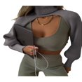 thumbnail image 3 of Pull-over Femme Pull à Col Haut Manches Longues Pull en Maille, 3 of 7