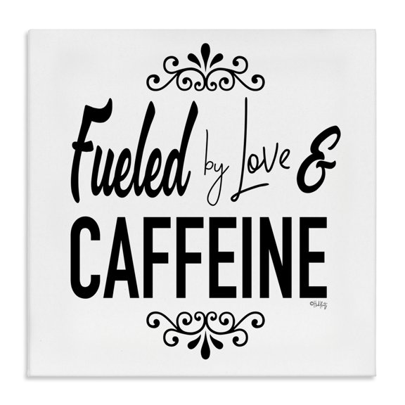 Stupell Industries Rustic Lodge Fueled by Love and Caffiene Canvas Art, 36 x 36, by Hollihocks Art