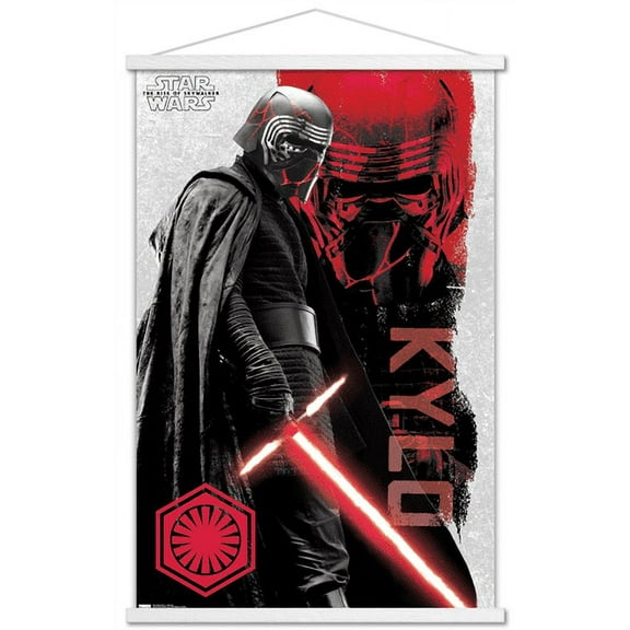 Star Wars: The Rise Of Skywalker - Kylo Ren Wall Poster with Magnetic Frame, 22.375" x 34"