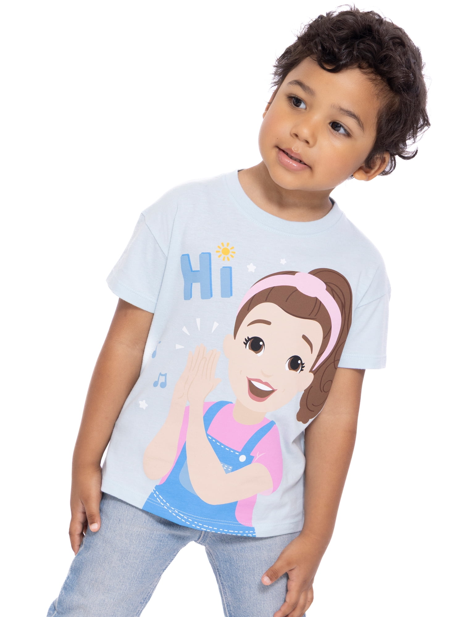 Ms. Rachel Toddler Graphic Crewneck Tee with Short Sleeves, Sizes 12M-5T