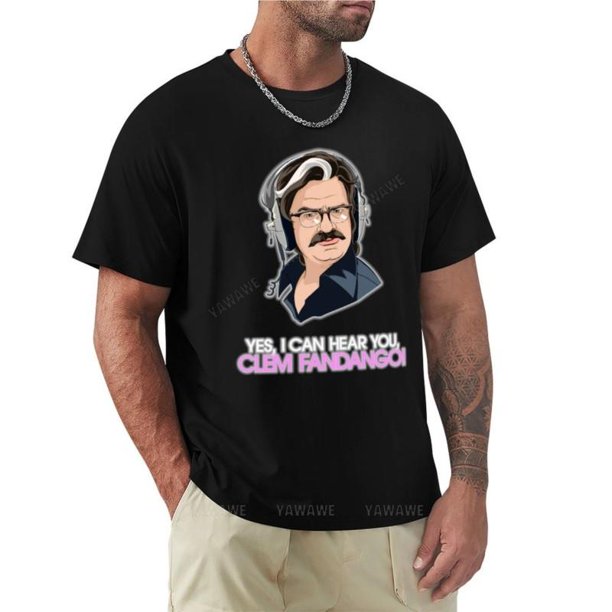 Camiseta de verano para hombre camisa con frase I Can Hear You Clem Fandango Camiseta vintage para hombre ropa estética camisa de entrenamiento