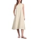 thumbnail image 1 of Vestidos de lino para mujer INSPIRE CHIC, con cuello redondo, corte holgado, sin mangas, vestidos de verano casuales con bolsillos, talla M, color albaricoque, 1 of 6
