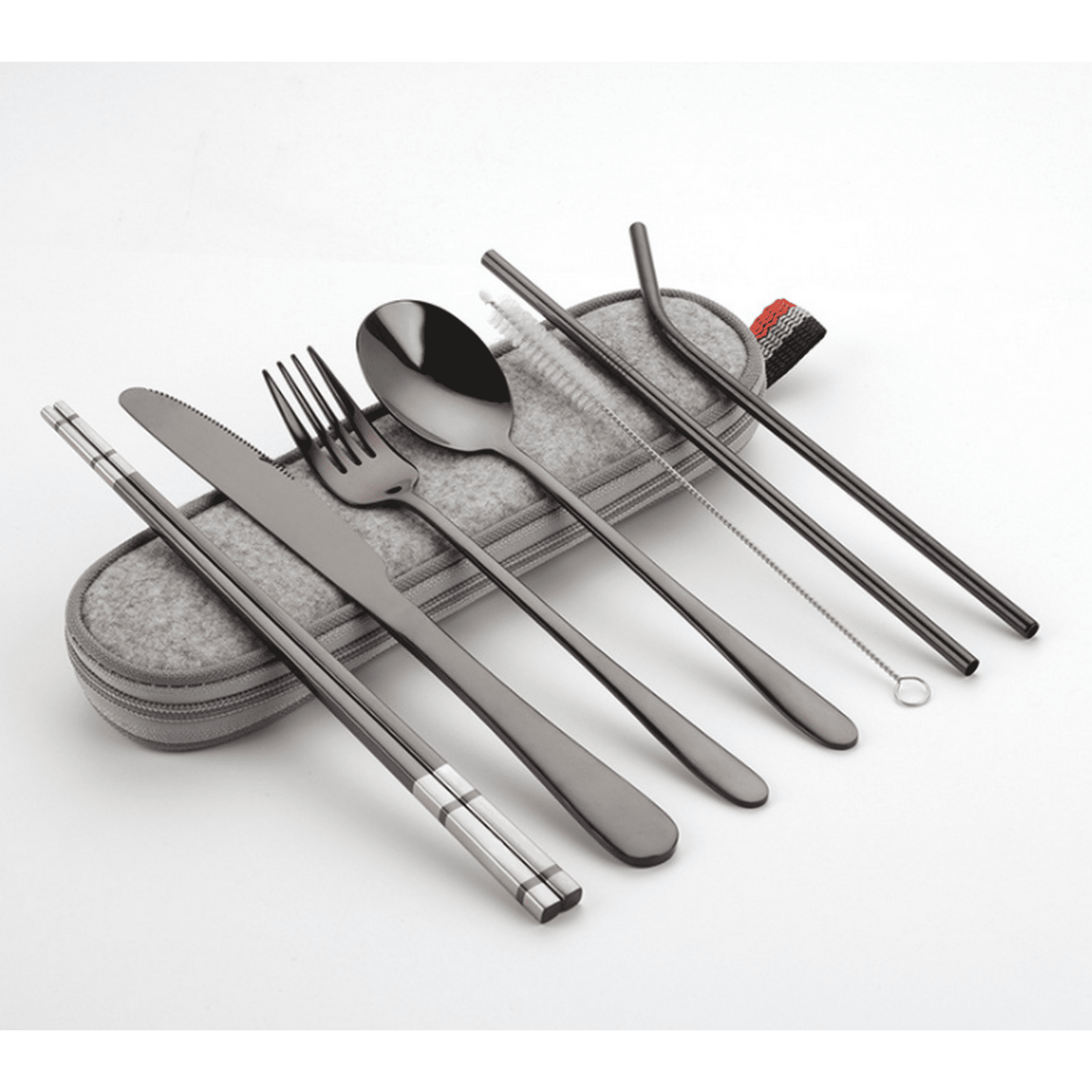 Travel Portable Utensils, Reusable Stainless Steel Utensils with
