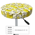 thumbnail image 4 of Susaid Banana Print Elastic Bar Stool Cover Personalized Washable Stool Cover for Barbershop Home Bar Kitchen-12 inch, 4 of 7
