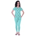thumbnail image 1 of Moomaya Nightwear Set Watermelon Embroidery Slimfit Pyjamas Sleepwear 2 Pcs Set, 1 of 6