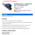 thumbnail image 2 of Headlight Connector - Compatible with 2005 - 2010 Chevy Cobalt 2006 2007 2008 2009, 2 of 2
