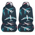 thumbnail image 1 of LAKIMCT Airplanes Pattern Car Seat Covers Vehicle Front Seat Covers Universal Fit Seat Protector, 1 of 9