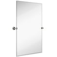 thumbnail image 2 of Grand Miroir Rectangle Pivotant avec Ancrages Muraux Chromés Polis Argent Soutenu Réglable, 2 of 11