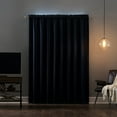 thumbnail image 3 of Sun Zero Malmo 1-Piece Theater Grade Extreme 100% Blackout Rod Pocket Curtain Panel, 52"X63", Navy, 3 of 10