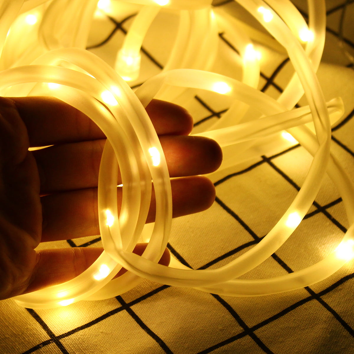 Details about   39FT 100 LED Solar Rope Tube Fairy Lights String Light Waterproof Outdoor Garden 