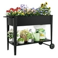 thumbnail image 3 of Homall Raised Garden Bed on Wheels Outdoor Metal Mobile Elevated Planter Box W/ Storage Shelf 3.2 x 1.3 x 2.6 ft, 3 of 7