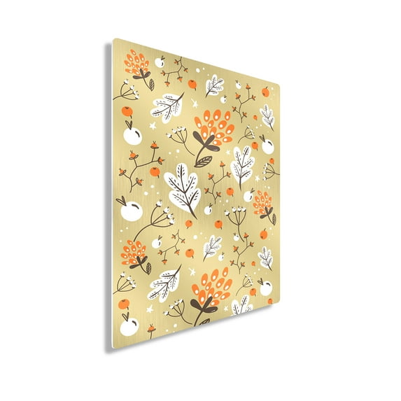 Awkward Styles Thanksgiving Metal Print Wall Art Rowan Leaves Home Decor