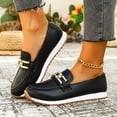 thumbnail image 2 of YOUYEDIAN Loafers for Women Chain Deco Fashion Non Slip Versatile Round Toe Flats Casual Outdoor Platform Dress Shoes, 2 of 5