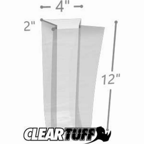 International Plastics GB2040212 4 x 2 x 12 in. 2 Mil Clear Gusseted Poly Bags - Case of 1000