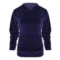 thumbnail image 6 of FANNYC Women's Loose Casual Velour Tracksuit Hoodie Sweatshirt Sweater Running Activewear Long Sleeve Jogging Sports Jacket Coat Top,Black/Blue/ Red/Purple, 6 of 6