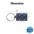 thumbnail image 3 of Galaxy Outer Space Astronomy Pattern Metal Rectangle Keychain, 3 of 7