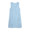 thumbnail image 2 of Bosfbaoi Dresses for Women Casual A-Line Shift Dress Loose V-Neck Sleeveless Tunic Dress with Pockets Summer Dresses for Women 2026, 2 of 7