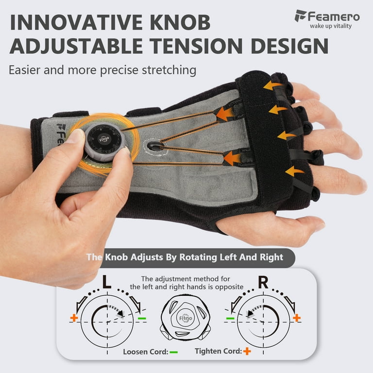 Radial Nerve Palsy Splint with Knob, Adjustable Dynamic Wrist Drop