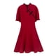 thumbnail image 1 of Vestido midi de mujer con mangas abullonadas, qipao mejorado para aniversario de citas, 1 of 9
