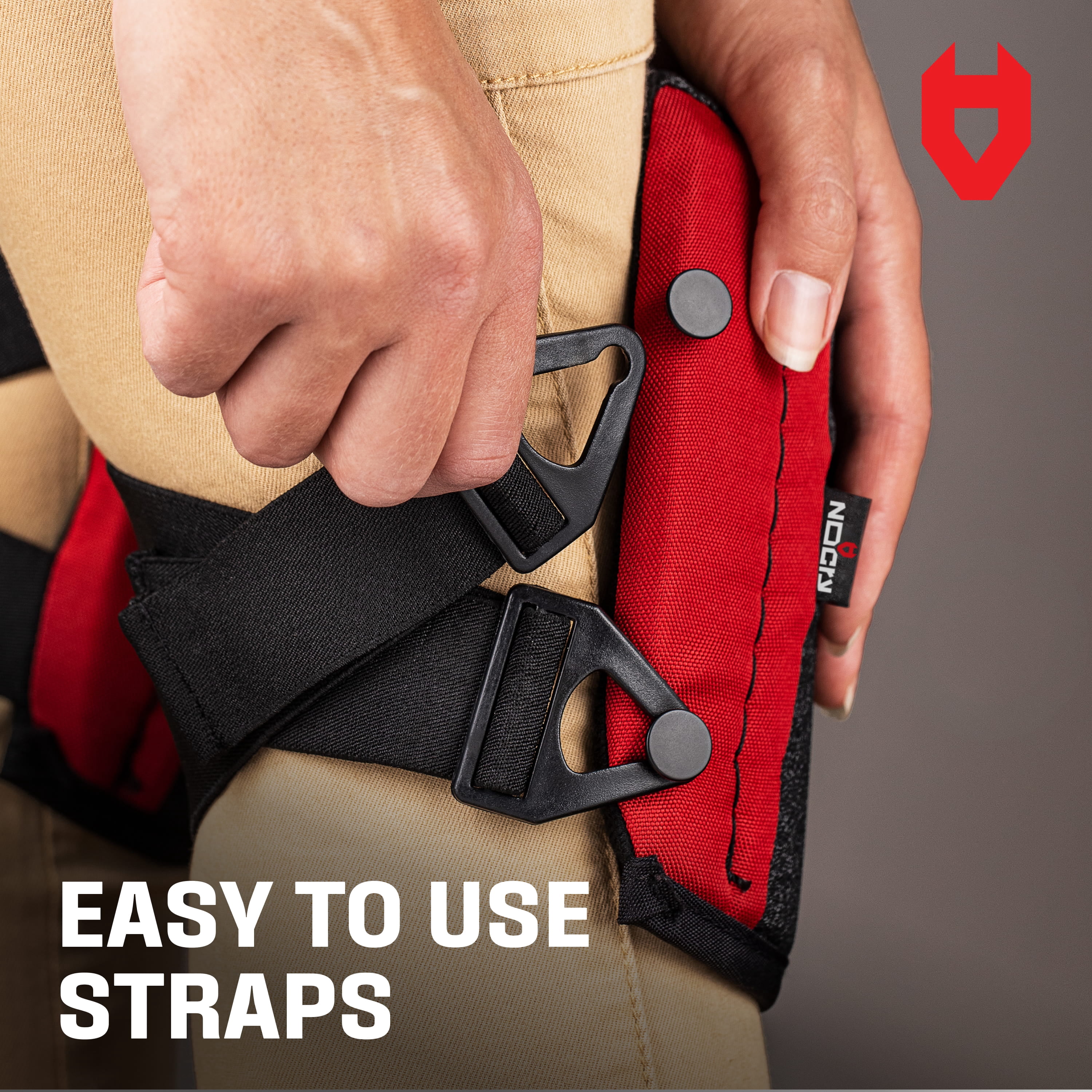 NoCry Non-Slip Work Knee Pads for Men and Women with Thick Soft Foam Padding, Strong, Adjustable Straps and Easy-to-Use Buckle Clips — Stay in Place While You Move — Perfect for Flooring or Gardening