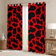 thumbnail image 2 of Erosebridal Cow Print Curtains & Drapes Cute Farm Animal Curtains, Black Red Blackout Curtains Highland Cattle Bull Skin Living Room Curtains, Hair Skin Window Curtains, 2 of 6