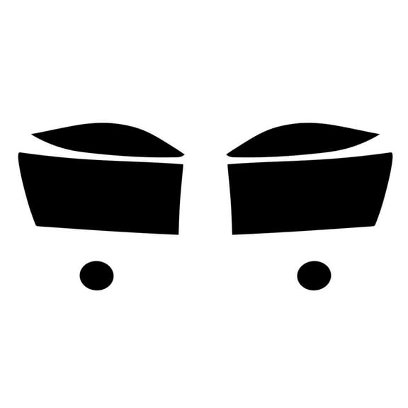 Rvinyl Headlight Tint Covers Compatible with Dodge Ram 2006-2008 - Blackout Smoke